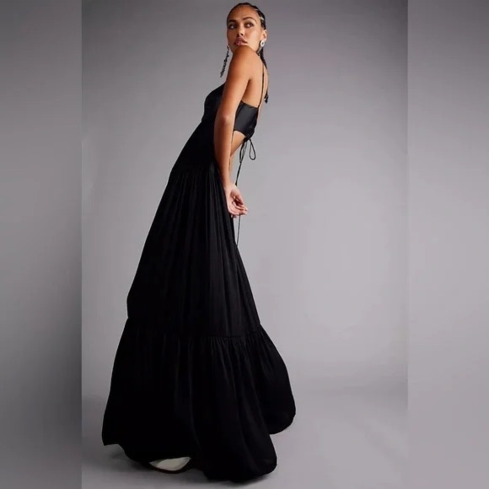 New! Free People Freya Black Maxi Dress 🖤 Medium - Picture 3 of 16